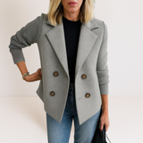 Marta™ | Abrigo Elegante con Mangas de Punto