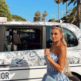 Vestido mini fruncido sin tirantes para mujer con falda escalonada con volantes