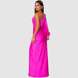 Meda - Elegante vestido maxi de un solo hombro