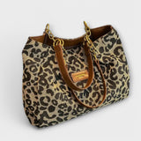 Lora. - Bolso de leopardo de lona