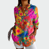 Camisa de estilo con estampado floral