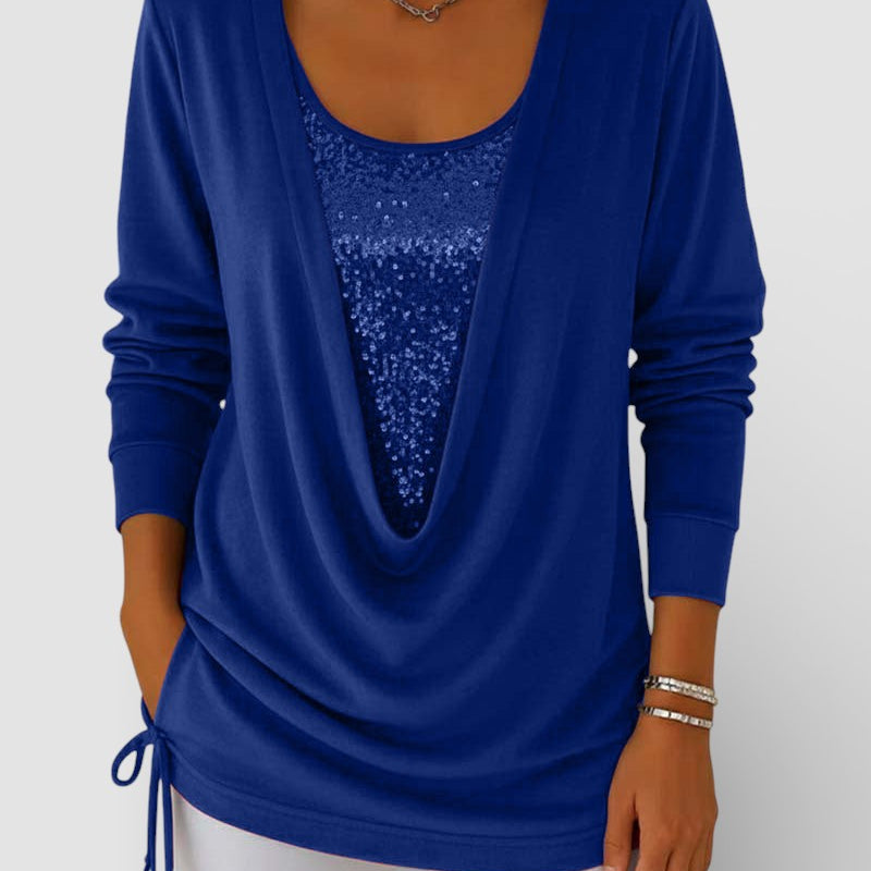 Lucía™ | Top bicolor de lentejuelas premium