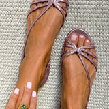 Maria - Sandalias Doradas Elegancia de Verano