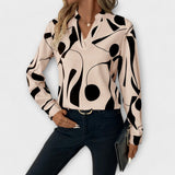 Katherine | Blusa elegante de manga larga con escote en V