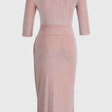 Vestido Maxi Off-Shoulder Alexa con Sutil Abertura