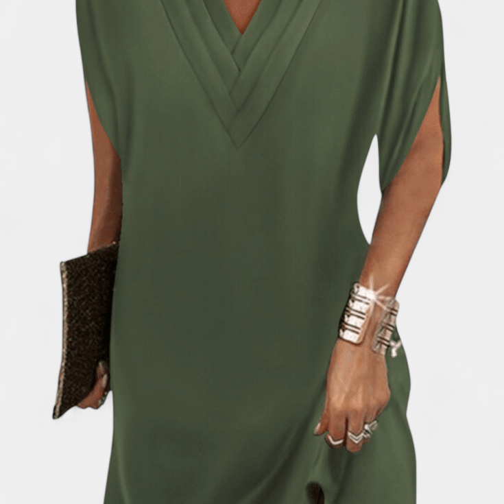 Vestido Elegante Lesley con Escote en V