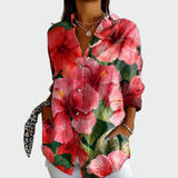 Camisa de estilo con estampado floral