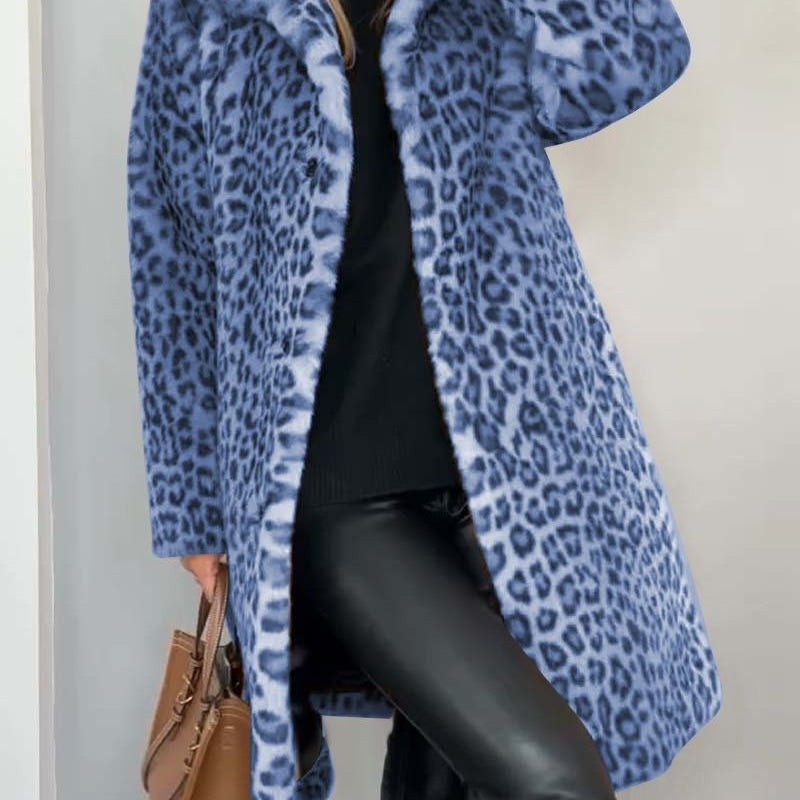 LEIA - Saco Largo y Suave con Estampado de Leopardo