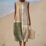 Diana - Vestido de Playa Midi Contemporáneo Sin Mangas