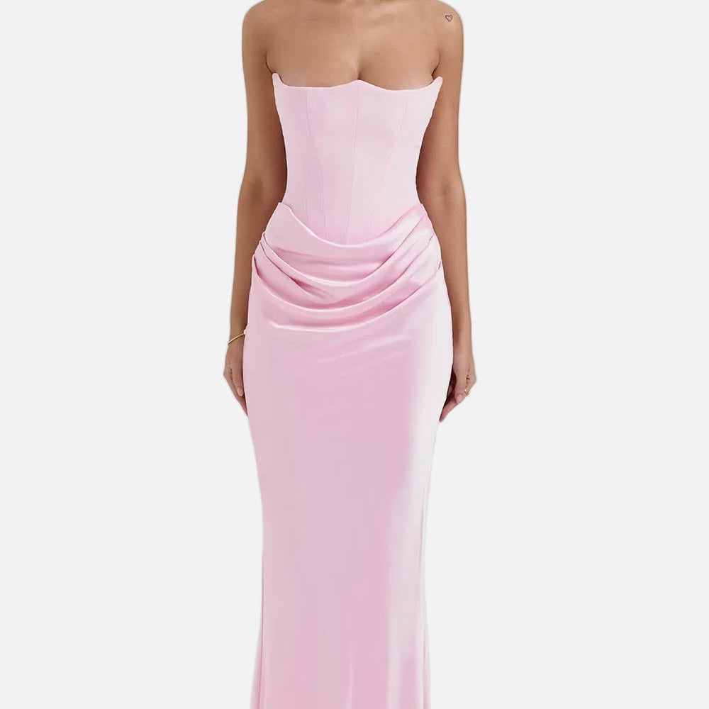 Vestido Maxi Corsé Sin Tirantes Mia