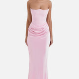 Vestido Maxi Corsé Sin Tirantes Mia