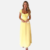 Vestido Maxi Prom Amarillo Imperio