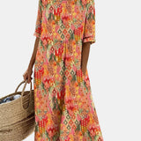 Emma | Vestido midi floral suelto y ligero