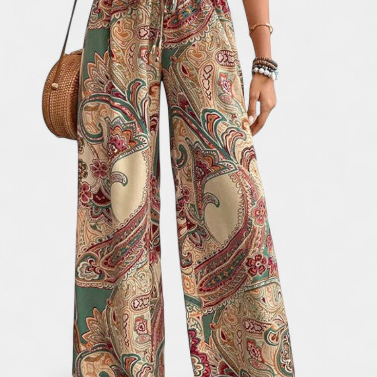 Vitoria Pantalones de Verano de Pierna Ancha