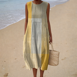 Mariana - Vestido de Playa Midi Moderno Sin Mangas