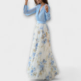 Paula - Vestido maxi floral brillante