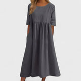 Božena - Vestido Suelto de Algodón