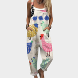 Camila - Mono con Tirantes Estampado Confortable