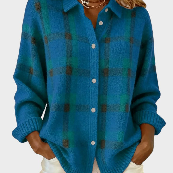 Alba™ | Suéter Retro a Cuadros con Contraste Casual