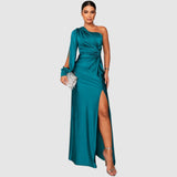 Meda - Elegante vestido maxi de un solo hombro