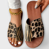Tareyja-Dos colores sandalias con estampado de leopardo