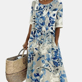Alba | Vestido midi floral suelto y ligero