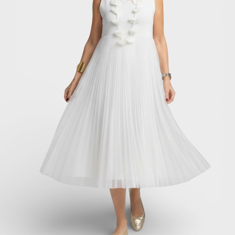 Claudia™ | Vestido de punto elegante con tul