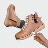 Zapatos ortopédicos de cuero con parte superior baja