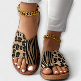 Chanclas con estampado de leopardo en dos colores