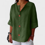 Alejandra™ | Blusa casual de lino