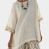 Eduarda | Conjunto Boho Chic Elegante con Blusa Larga