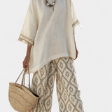 Eduarda | Conjunto Boho Chic Elegante con Blusa Larga