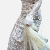 Vestido Maxi de Invitada de Boda con Encaje Largo Livilla