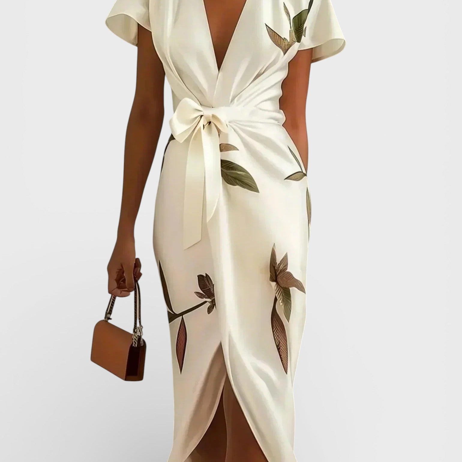 Elena™ | Vestido cruzado floral elegante