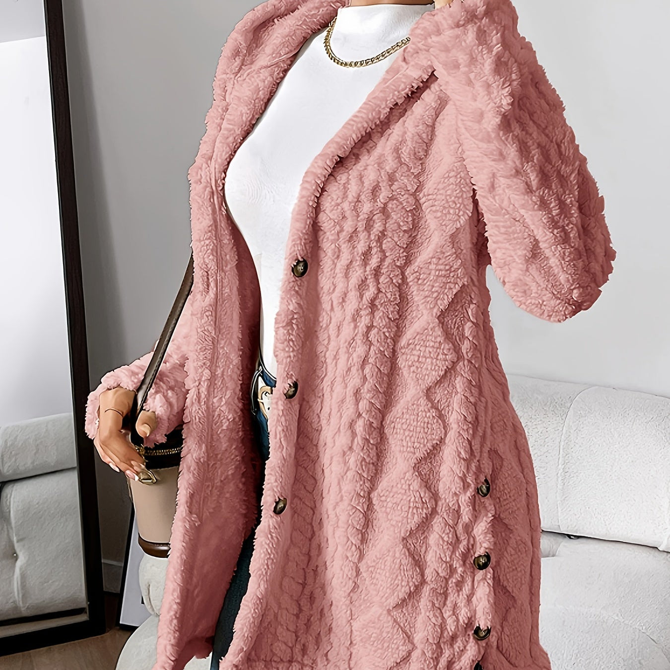 Sarahi™ | Abrigo esponjoso con capucha