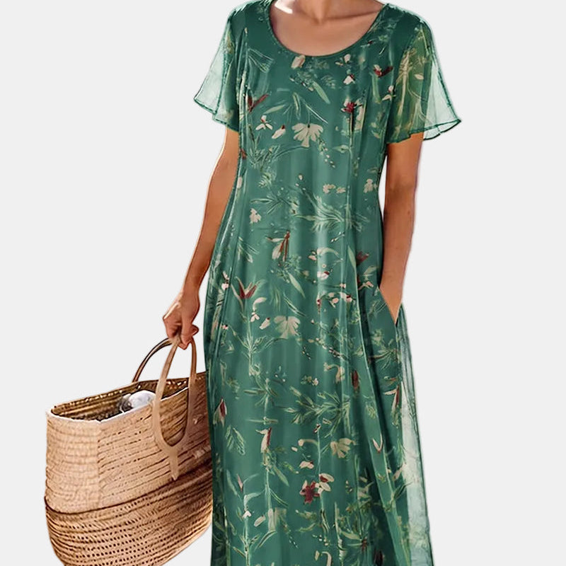 María | Vestido midi floral suelto y ligero