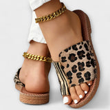 Chanclas con estampado de leopardo en dos colores