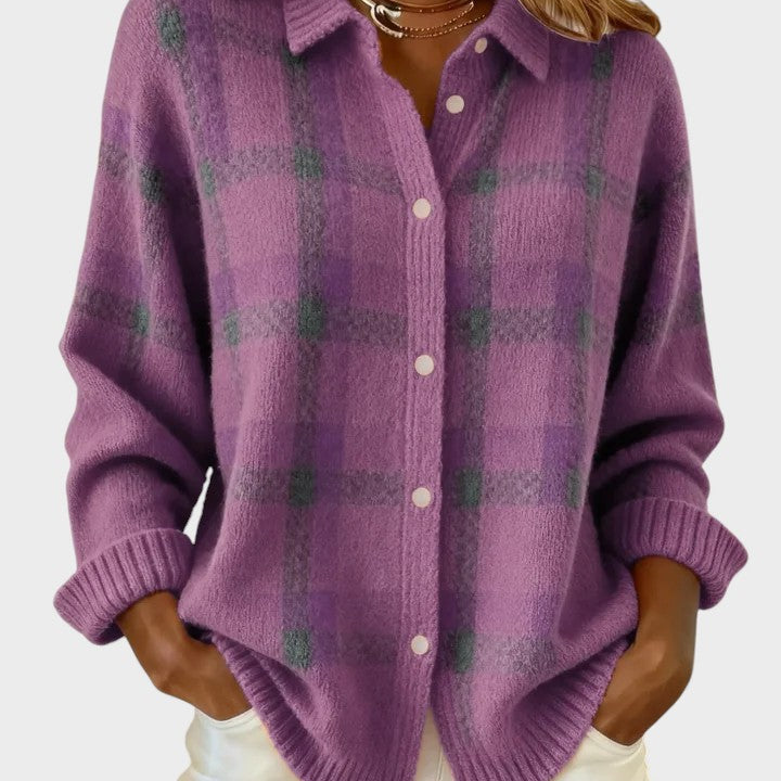 Alba™ | Suéter Retro a Cuadros con Contraste Casual