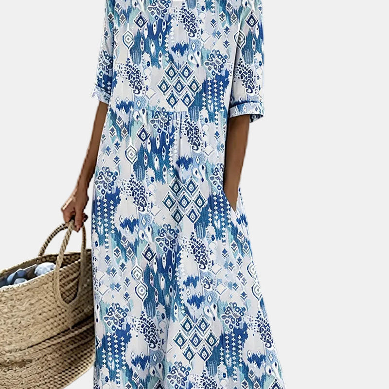 Emma | Vestido midi floral suelto y ligero
