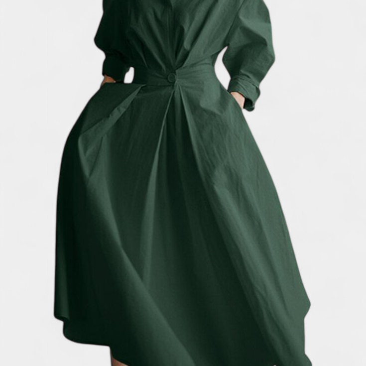 Vestido Maxi de Manga Larga Miriam Retro