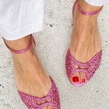 Beatriz - Sandalias Trenzadas Doradas