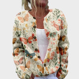 Carolina - Cárdigan con estampado floral para otoño
