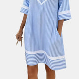 Klara™ | Vestido ligero a rayas con escote en V