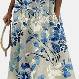 Alba | Vestido midi floral suelto y ligero