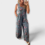 Bethany - Mono de mezclilla ancho con estampado floral