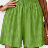 Pantalones Cortos Elegantes con Pliegues