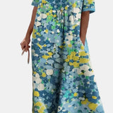 Elena | Vestido midi floral suelto y ligero