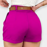 Pantalones Plisados de Cintura Alta