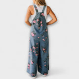 Bethany - Mono de mezclilla ancho con estampado floral