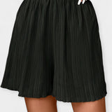 Pantalones Cortos Elegantes con Pliegues